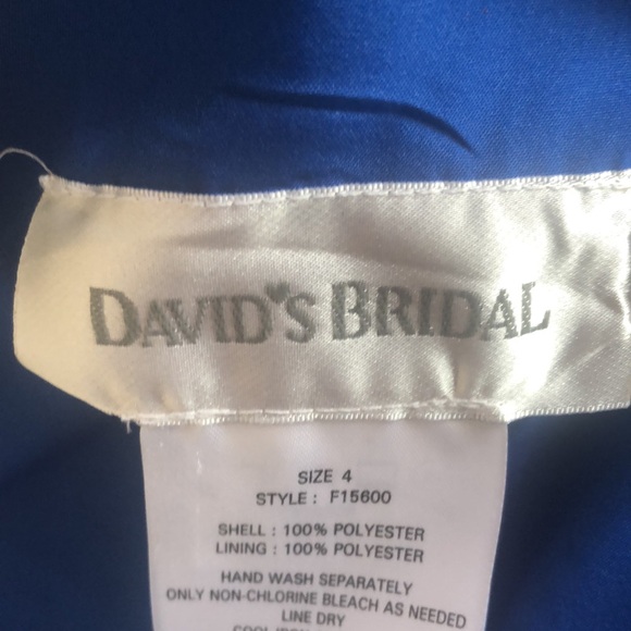 David’s Bridal sz 4 style #F15600 Royal Blue Horizon Chiffon  NWT - Picture 8 of 17